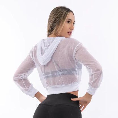 Buzo de Malla Corto con Capota