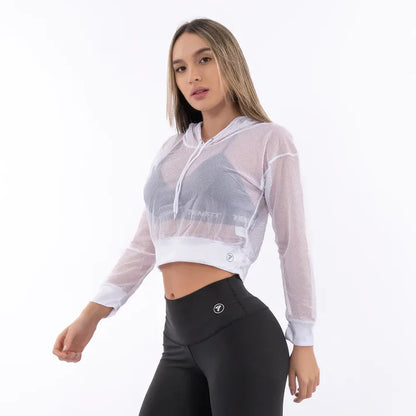 Buzo de Malla Corto con Capota