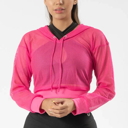 Buzo de Malla Corto con Capota