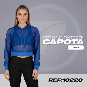 Buzo de Malla Corto con Capota