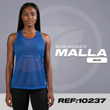 Blusa Deportiva Esqueleto Malla